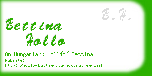 bettina hollo business card